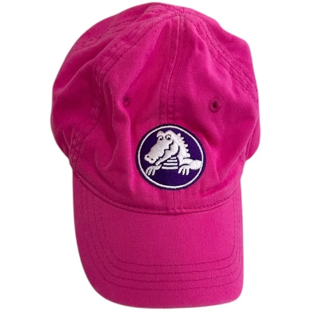CROCS Girls Adjustable Baseball Hat Bright Pink Cap Hat Ages 4-8